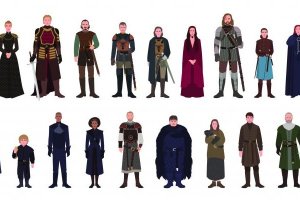 Drawing of the cast from Game of Thrones