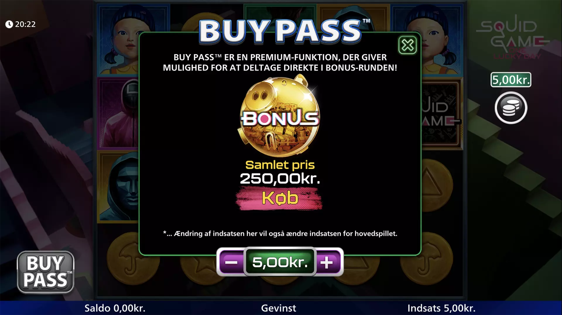 Squid Game - Køb bonus (BUY PASS)