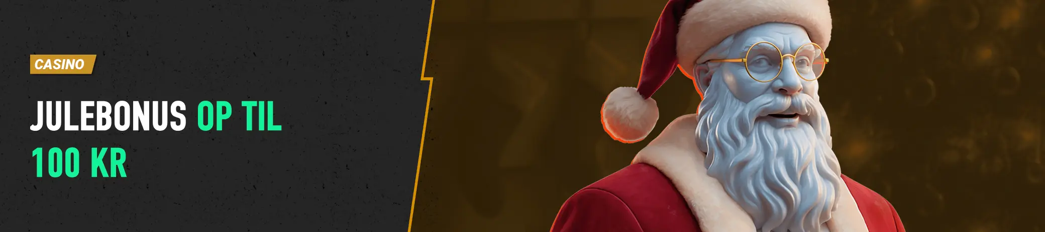 Banner med teksten: "Julebonus op til 100 kr."