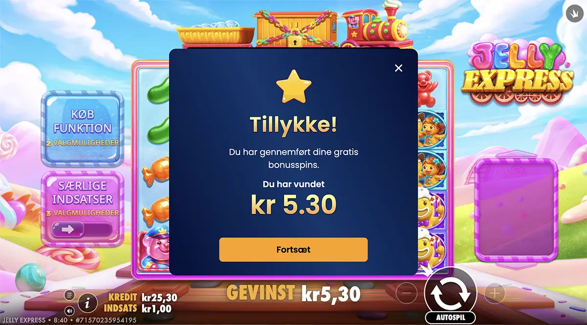 Betano Jelly Express free spins gevinst