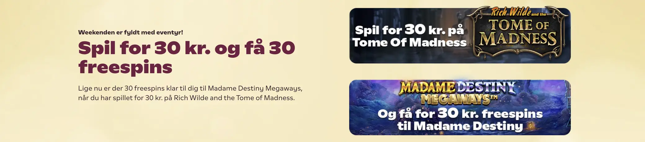 Danske Spil Casino Madame Destiny Megaways free spins