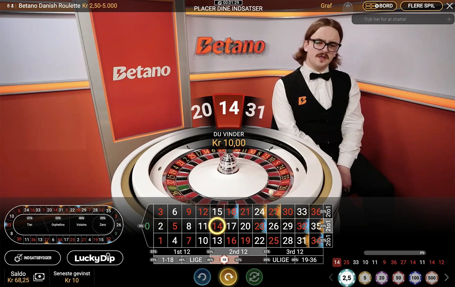 Betano gratis roulette gevinst