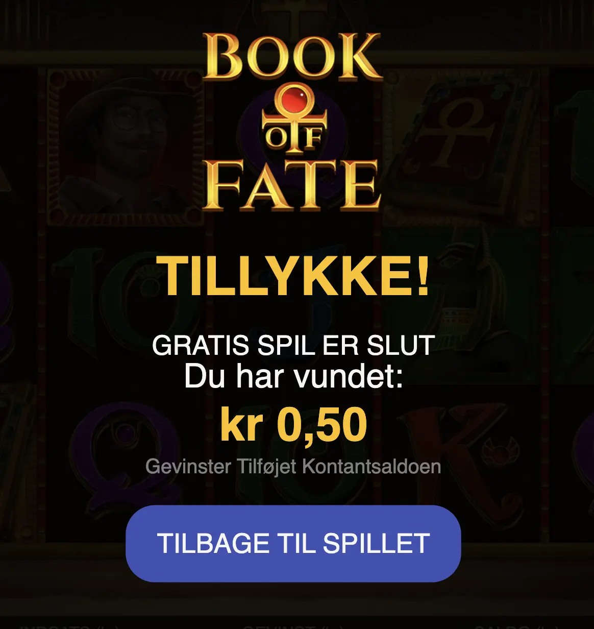 Betano Book of Fate free spins gevinst