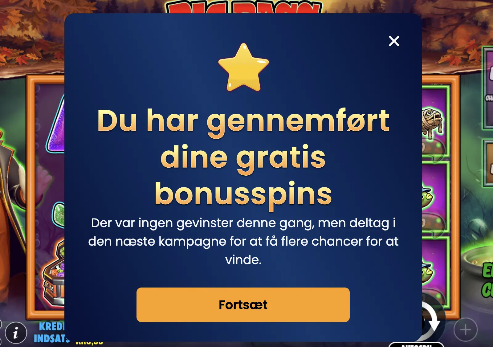 Big Bass Halloween Splash 1000 free spins Royal Casino gevinst