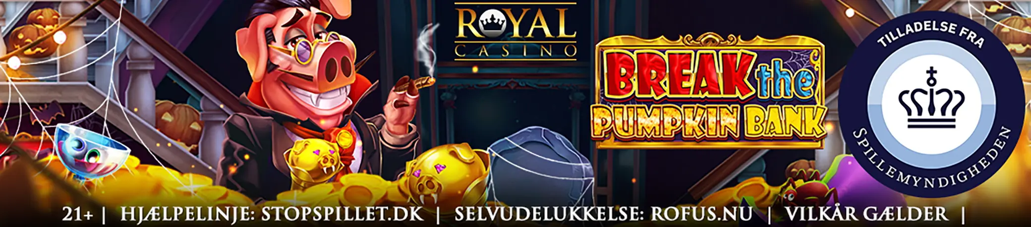Royal Casino: Free spins til Break the Pumpkin Bank