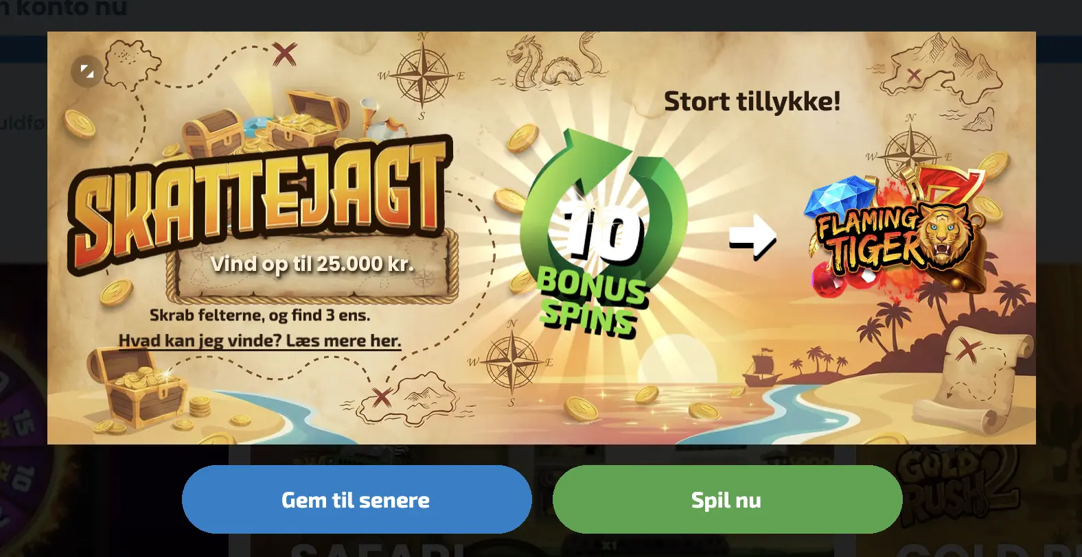 SpilNu Skattejagt free spins