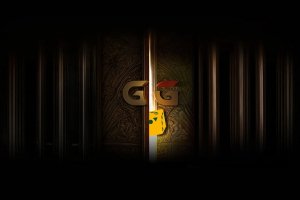 Port med GGPokers logo, der åbner sig med Danske Spils terningelogo bag sig