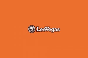 LeoVegas logo på en orange baggrund