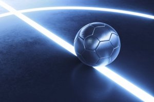 Soccer Ball Futuristic Background