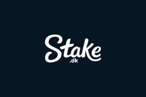 Stake logo på blå baggrund