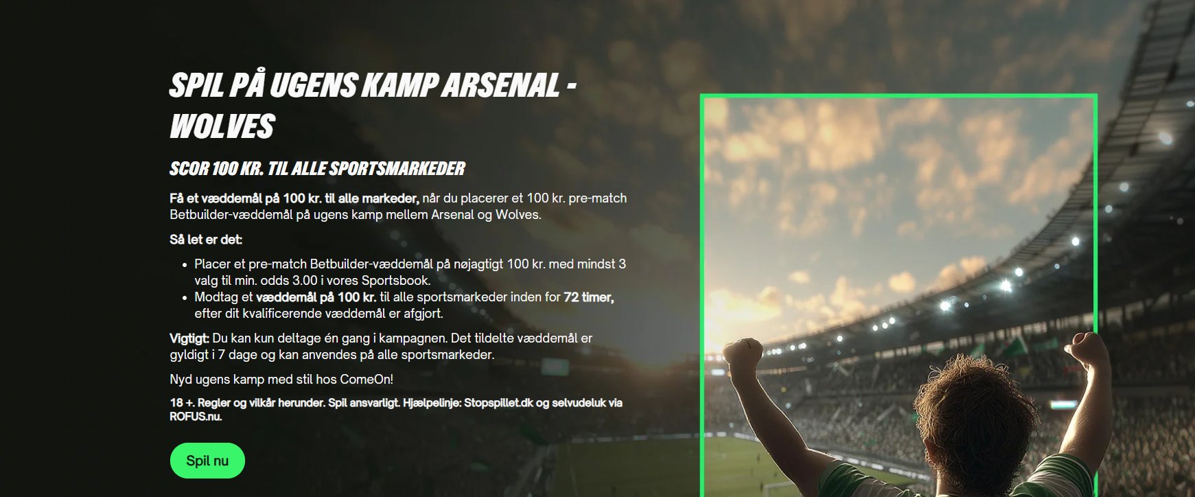 Arsenal - Wolves freebet-kampagne
