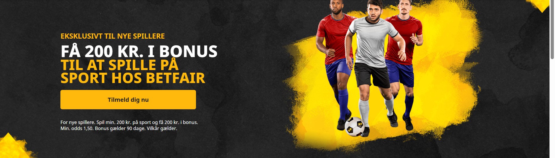 Betfair velkomstbonus