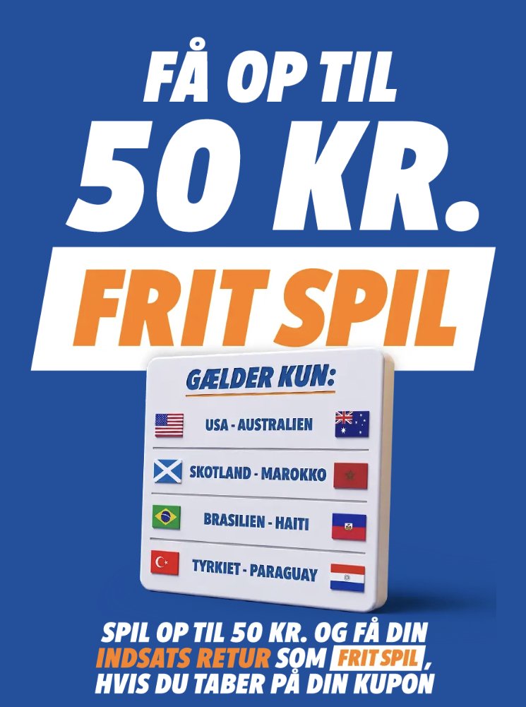 Frit spil til VM hos Danske Spil