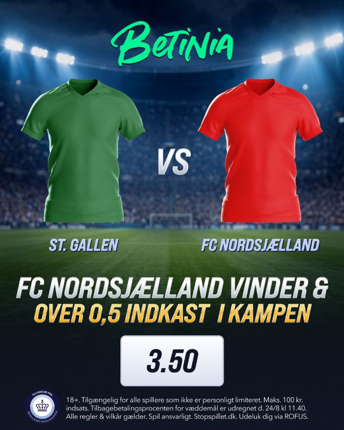 St. Gallen vs FC Nordsjælland odds boost