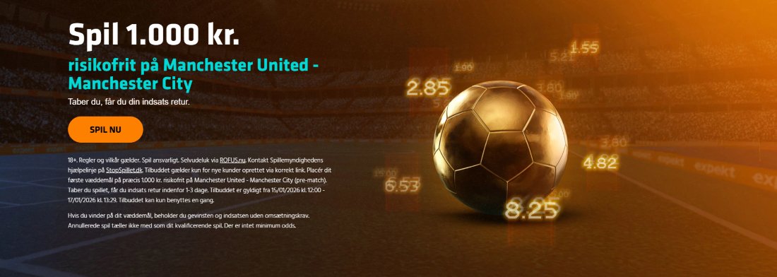 Risikofrit spil til Man United vs Man City