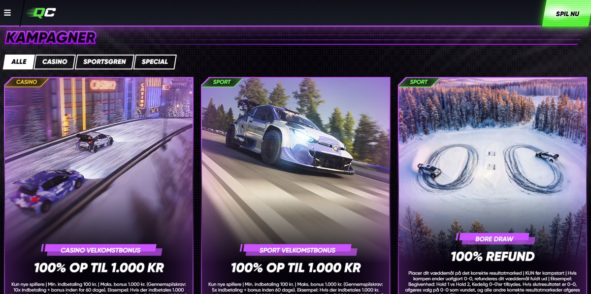 Kampagner og bonusser hos Quick Casino