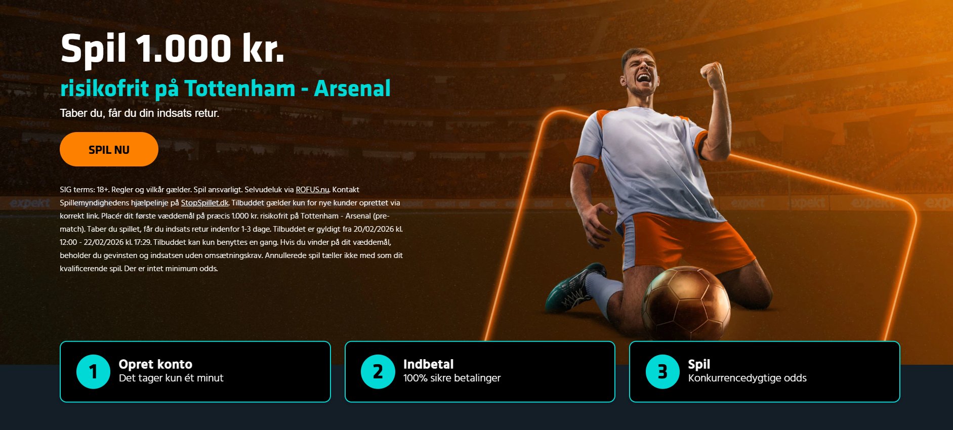 Risikofrit spil til Tottenham vs Arsenal