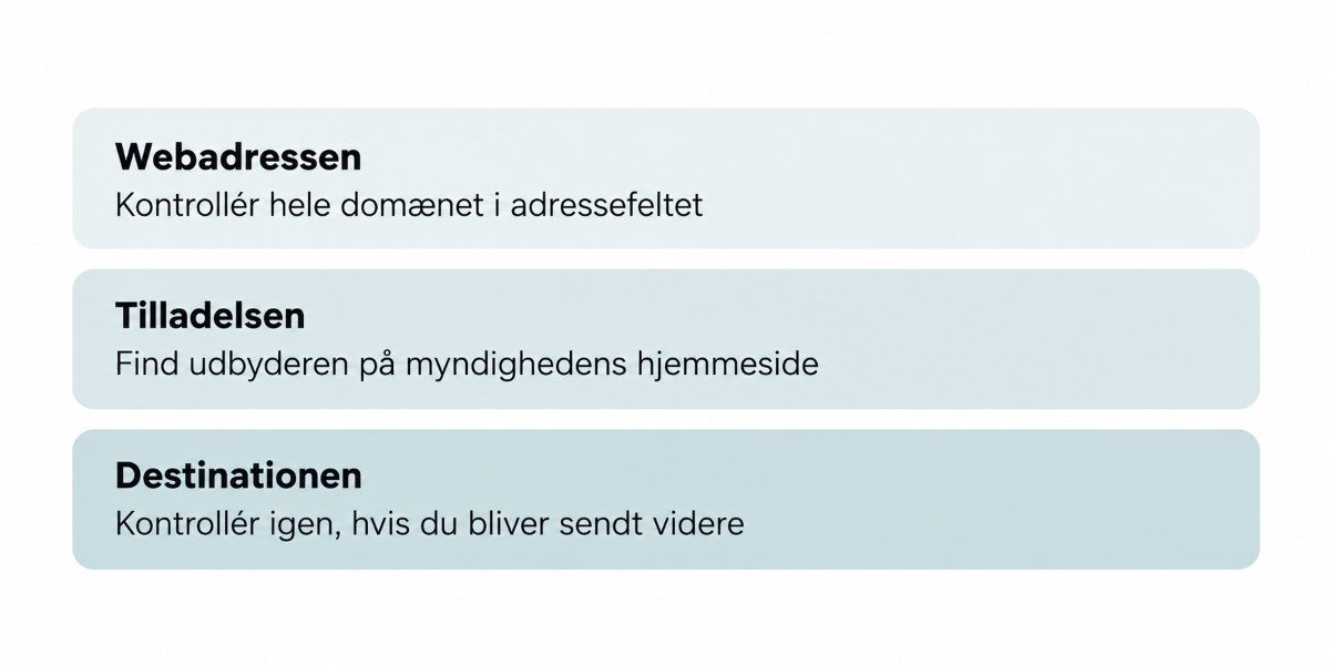 Tre kontroller før indbetaling