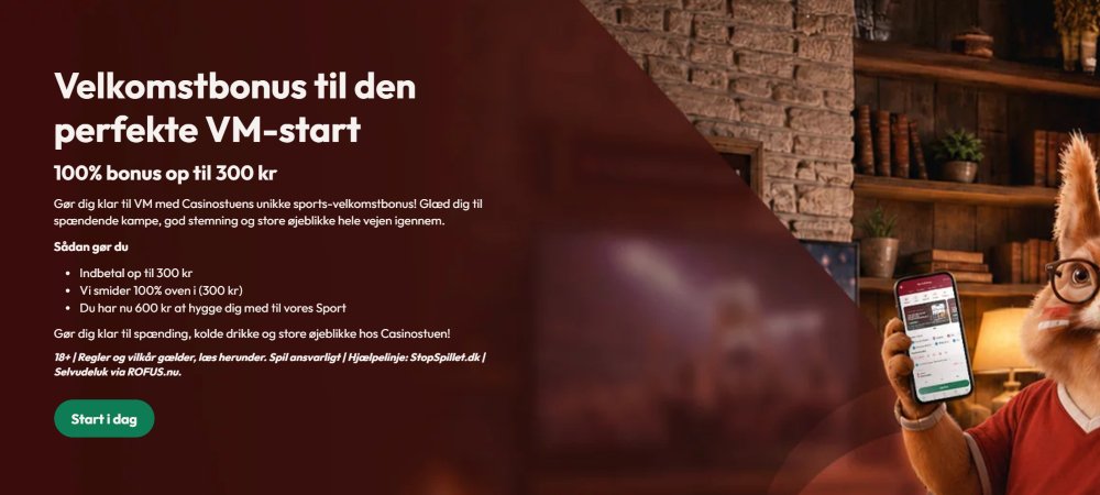 Velkomstbonus hos Casinostuen